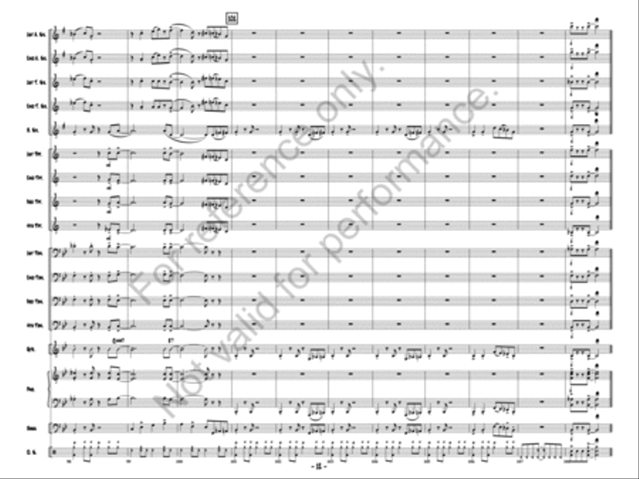 The Answer Is In The Blues! Jazz Ensemble scores gallery preview page 11