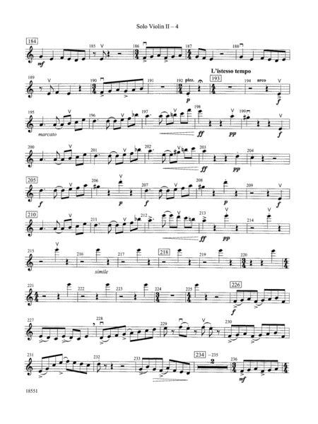 Bailes para Orquesta (For Two Solo Violins and String Orchestra): Solo 2nd Violin