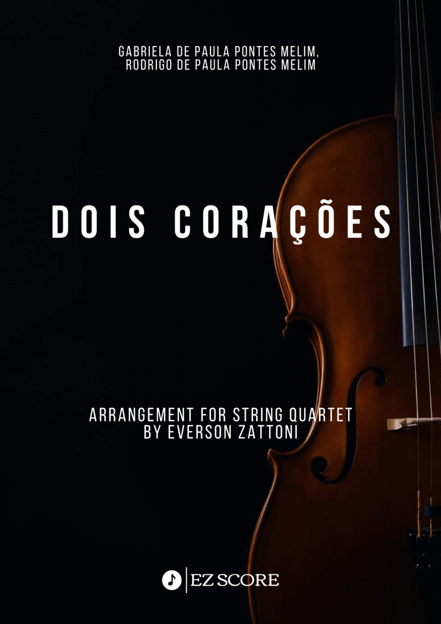 Dois Coracoes Piano, Vocal, Guitar scores gallery preview page 1