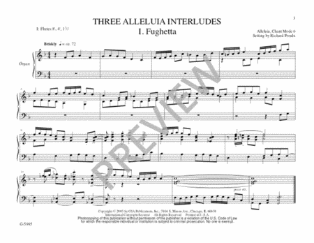 Three Alleluia Interludes for Organ