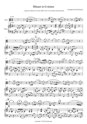 Book cover for Minuet in G-minor (viola & piano)