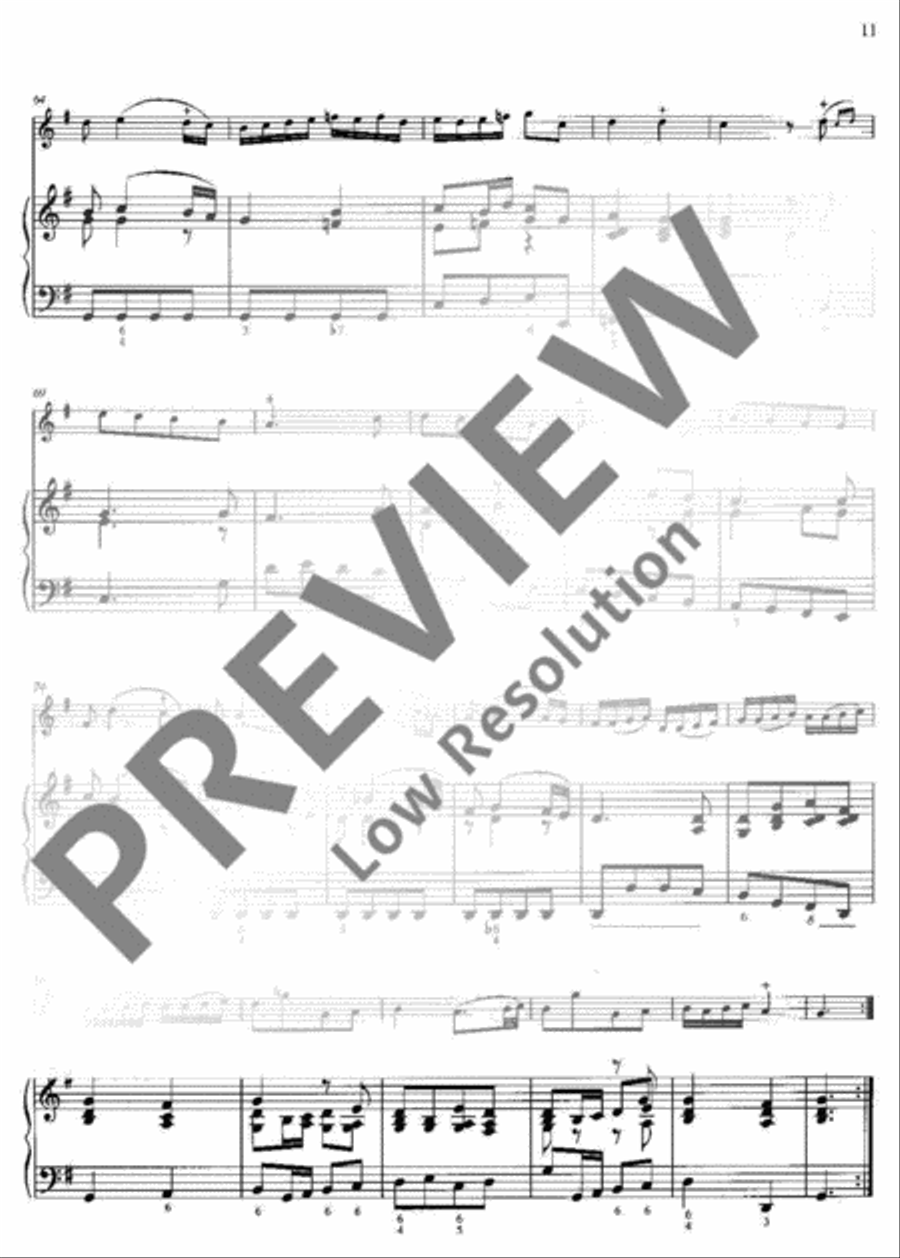 Sonata No. 1 G major Sonata No. 1 G major Flute scores gallery preview page 12