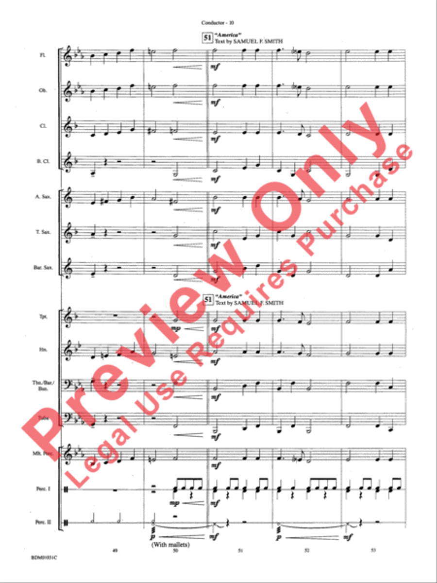 Patriotic Bits & Pieces Concert Band scores gallery preview page 13