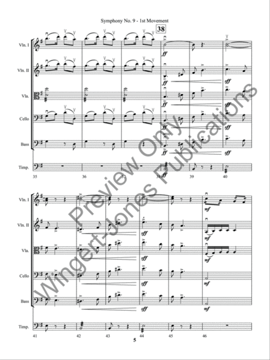 Symphony No. 9 String Orchestra scores gallery preview page 8