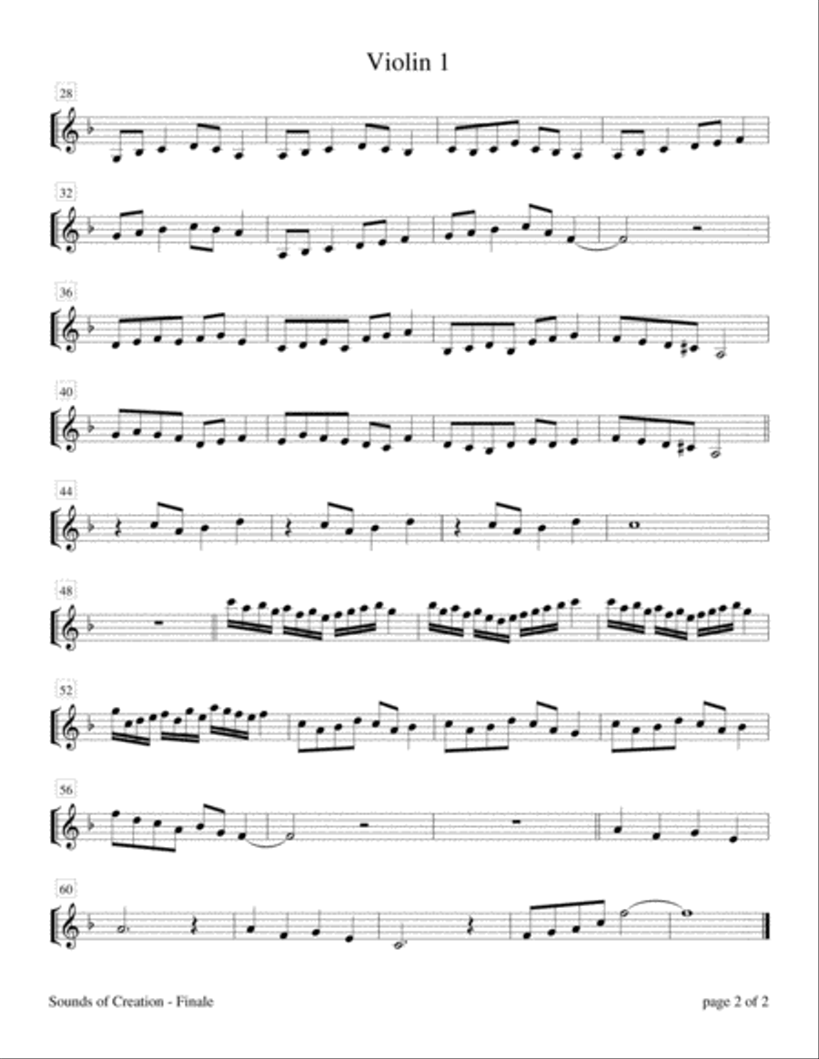 Sounds of Creation: Finale (Violin and/or B-flat Clarinet Duet with Piano Accompaniment) Clarinet Duet scores gallery preview page 3