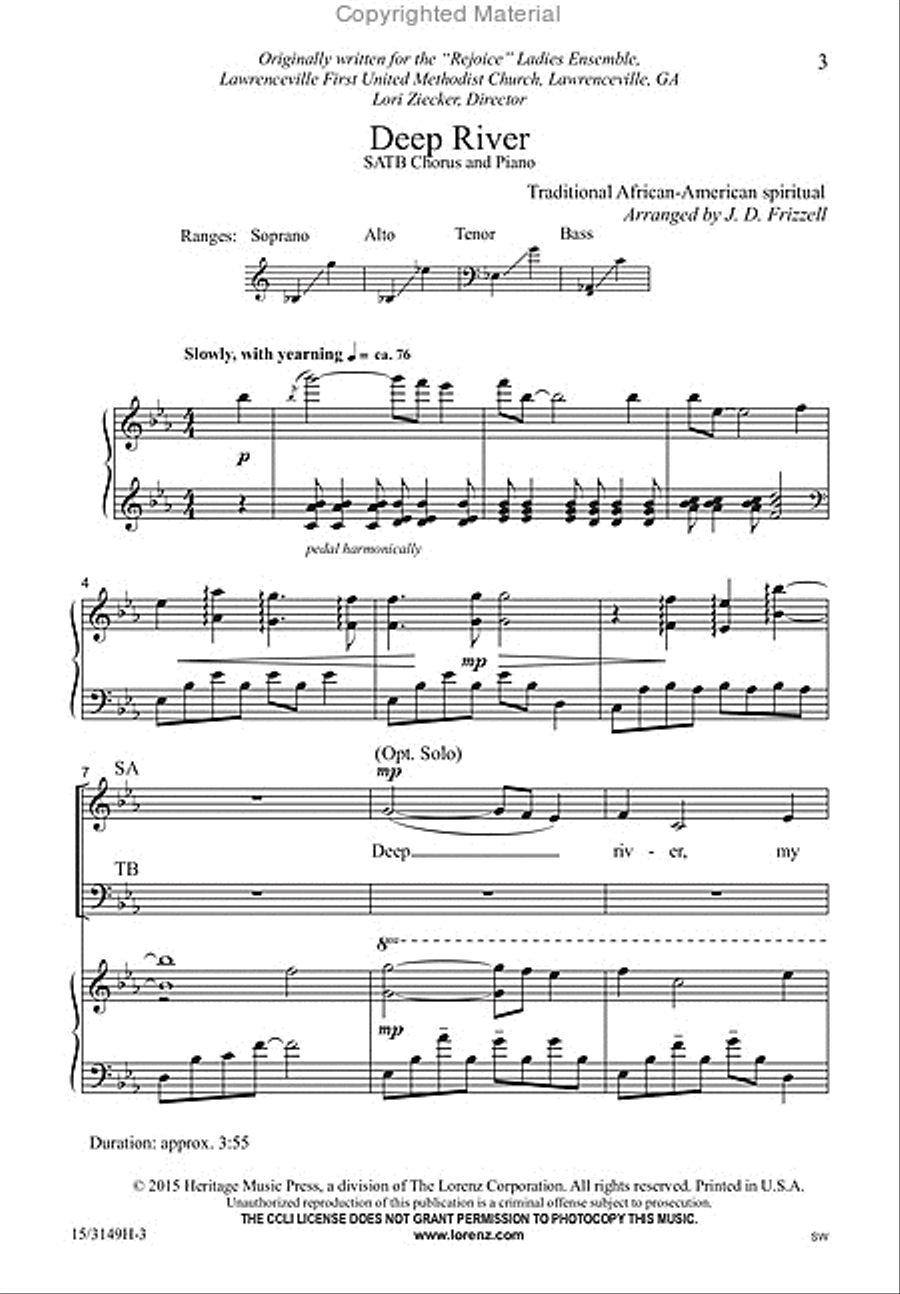 Deep River Deep River 4-Part scores gallery preview page 2