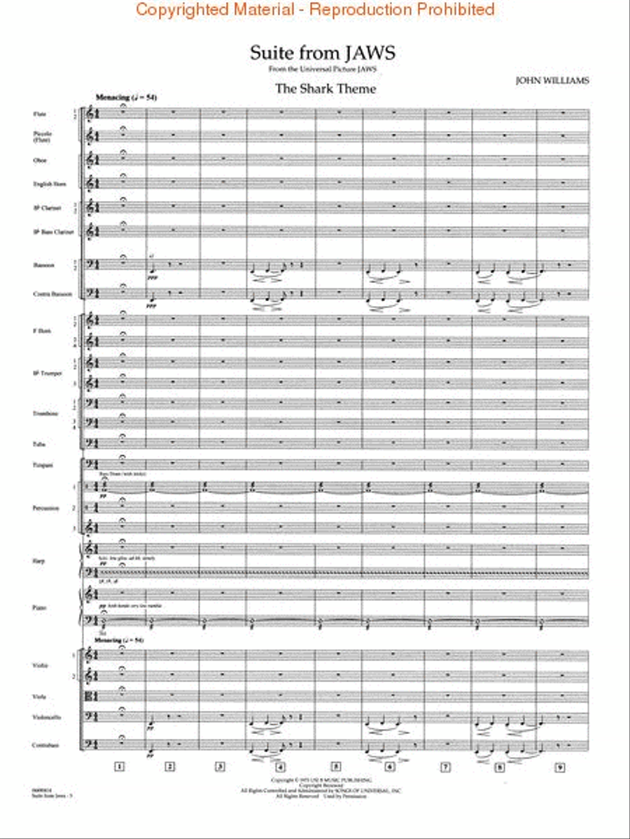 Suite from Jaws Full Orchestra scores gallery preview page 2