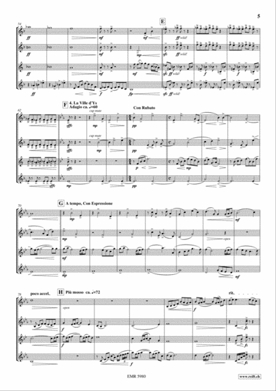 La Ville d'Ys Brass Ensemble scores gallery preview page 5