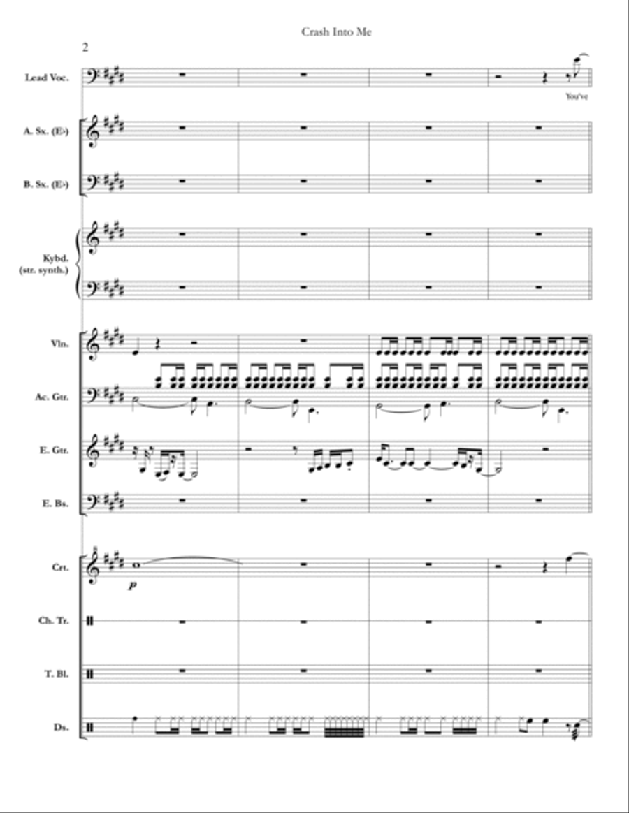 Crash Into Me Crash Into Me Large Ensemble scores gallery preview page 2