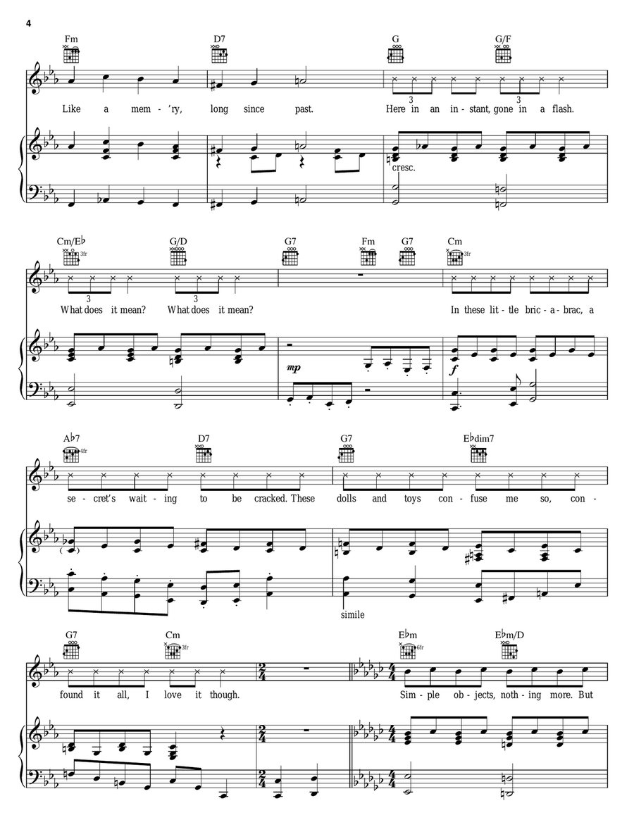 Jack's Obsession (from The Nightmare Before Christmas) Piano, Vocal, Guitar scores gallery preview page 4