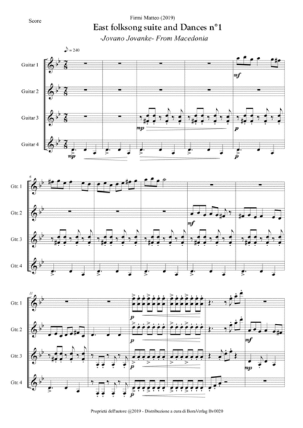 East folksong and Dance N:1 - Score Only