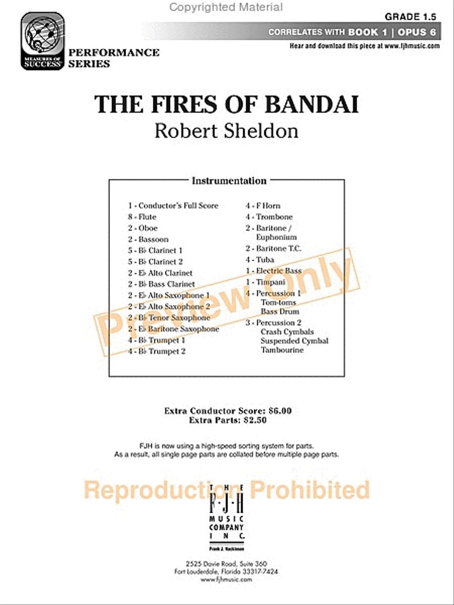 The Fires of Bandai The Fires of Bandai Concert Band scores gallery preview page 2