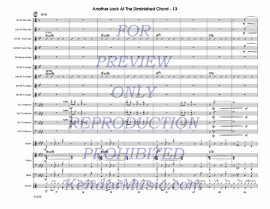 Another Look At The Diminished Chord Jazz Ensemble scores gallery preview page 14