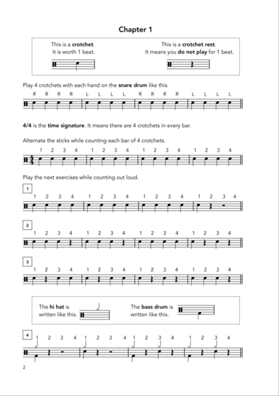 Drums For Beginners Drum Set scores gallery preview page 4
