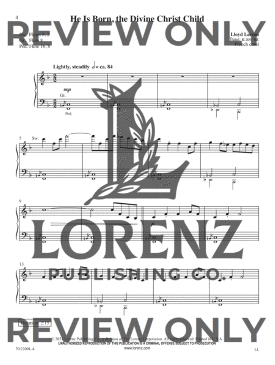 He Is Born He Is Born Organ Solo scores gallery preview page 5