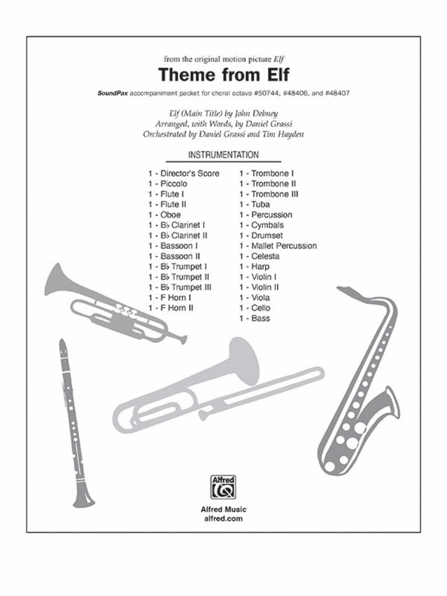Theme from Elf Choir scores gallery preview page 1