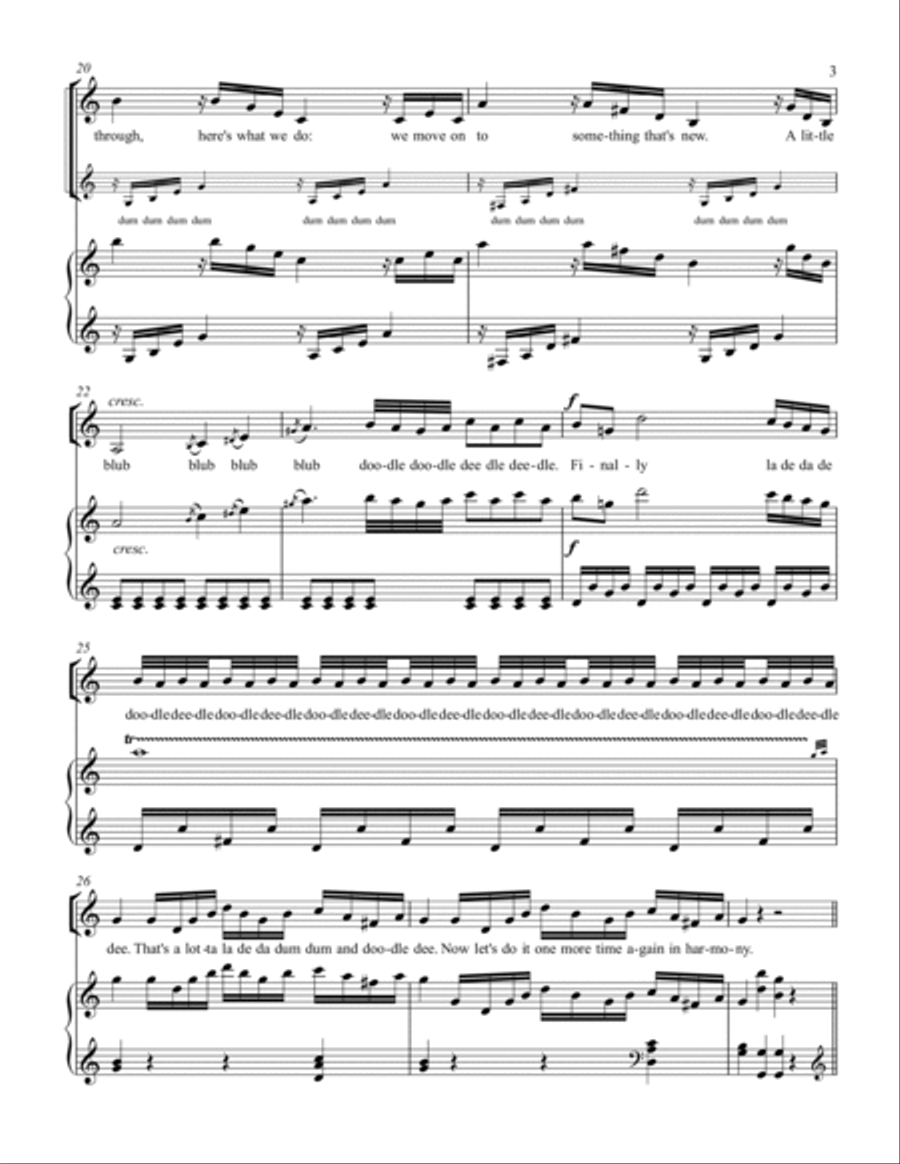 Beethoven's Wig - La De Da Sonata (Music: Sonata In C, Mozart) Voice scores gallery preview page 4