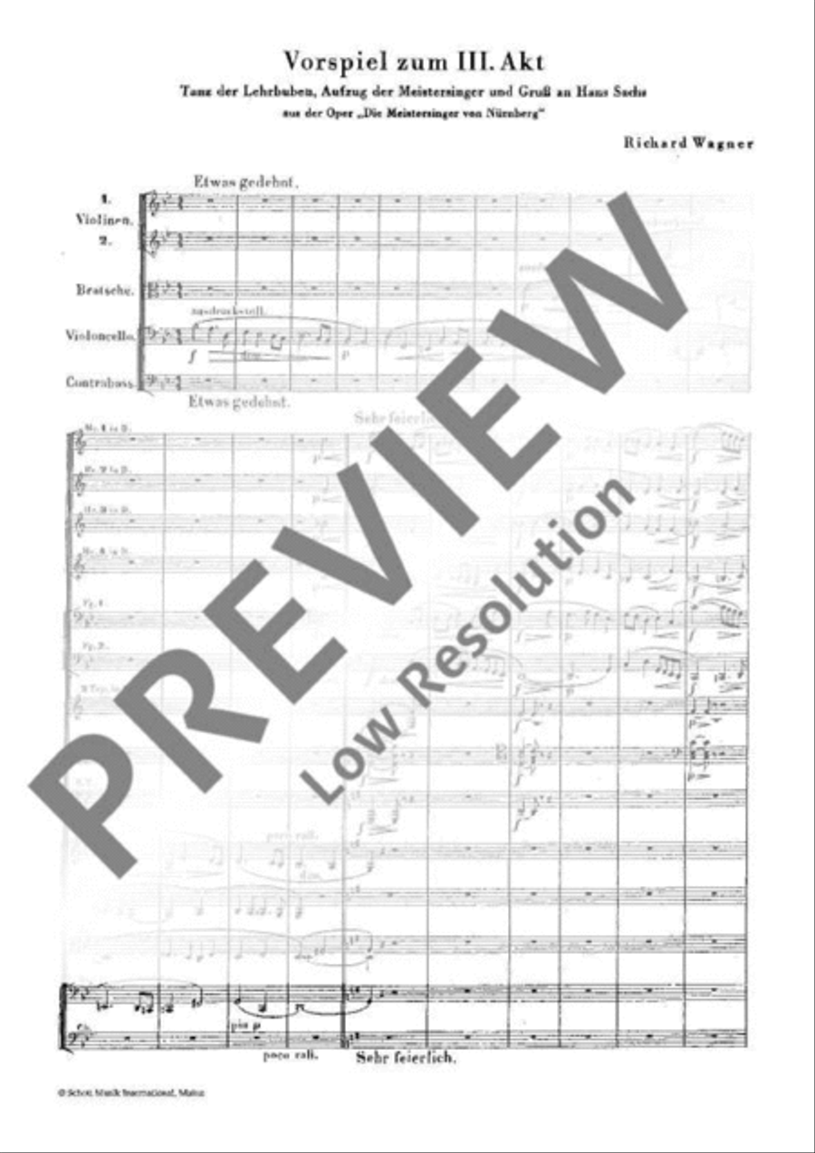 The Meistersingers Orchestra scores gallery preview page 4