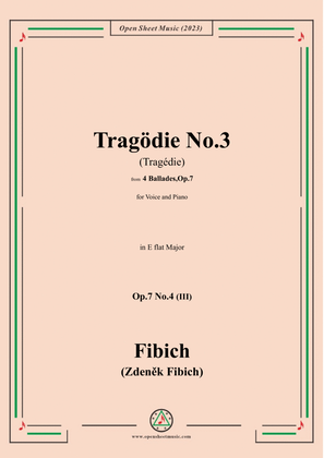 Fibich-Tragödie No.3,in E flat Major
