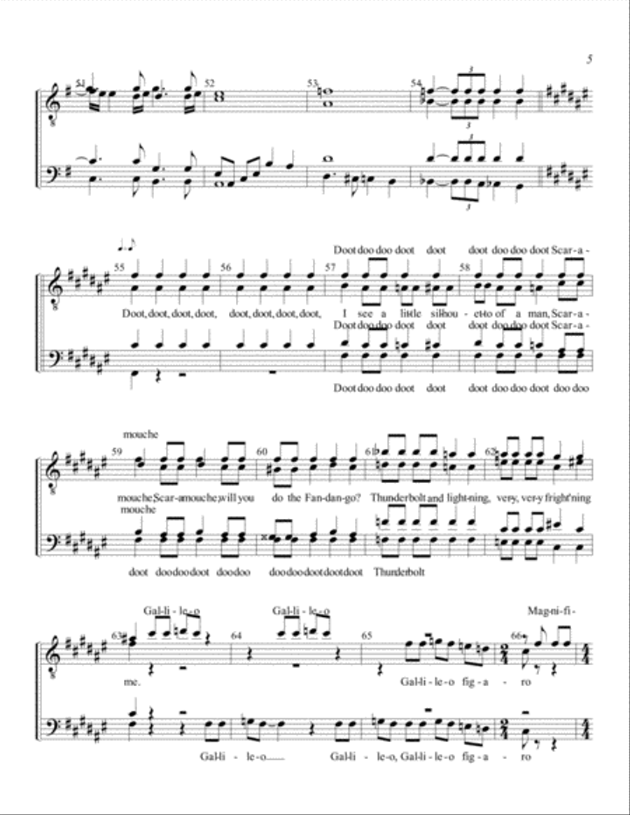 Bohemian Rhapsody Bohemian Rhapsody TTBB scores gallery preview page 5