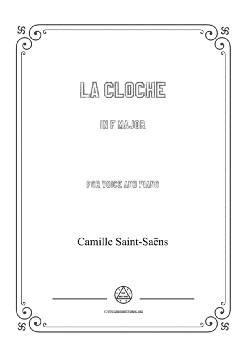 Saint-Saëns-La cloche in F Major,for Voice and Piano image number null