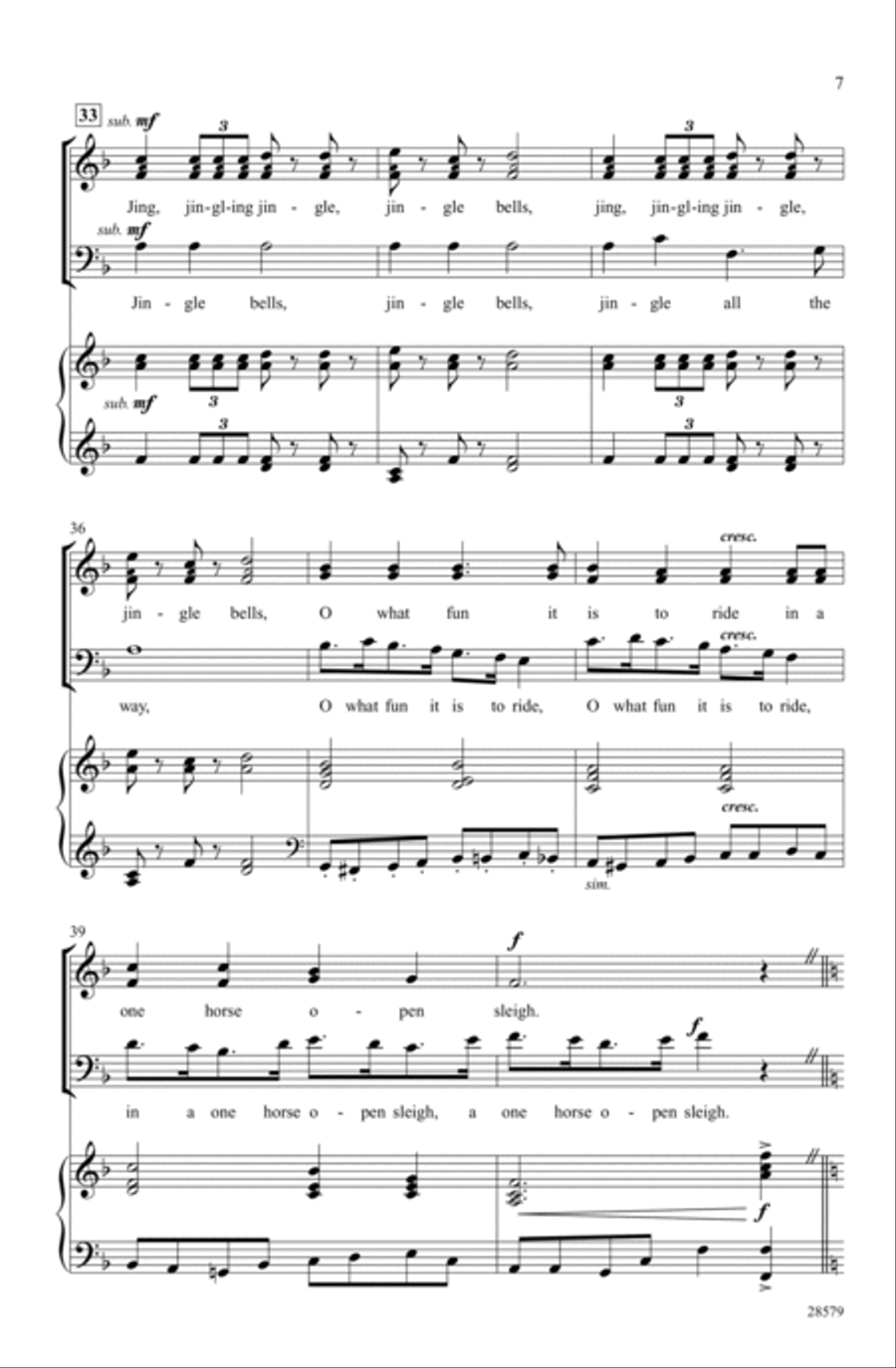 Nutcracker Jingles 4-Part scores gallery preview page 5