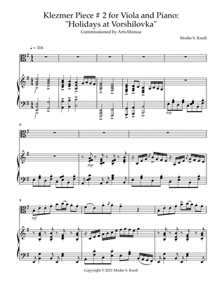 Klezmer Piece # 2 for Viola and Piano: "Holidays at Vorshilovka"