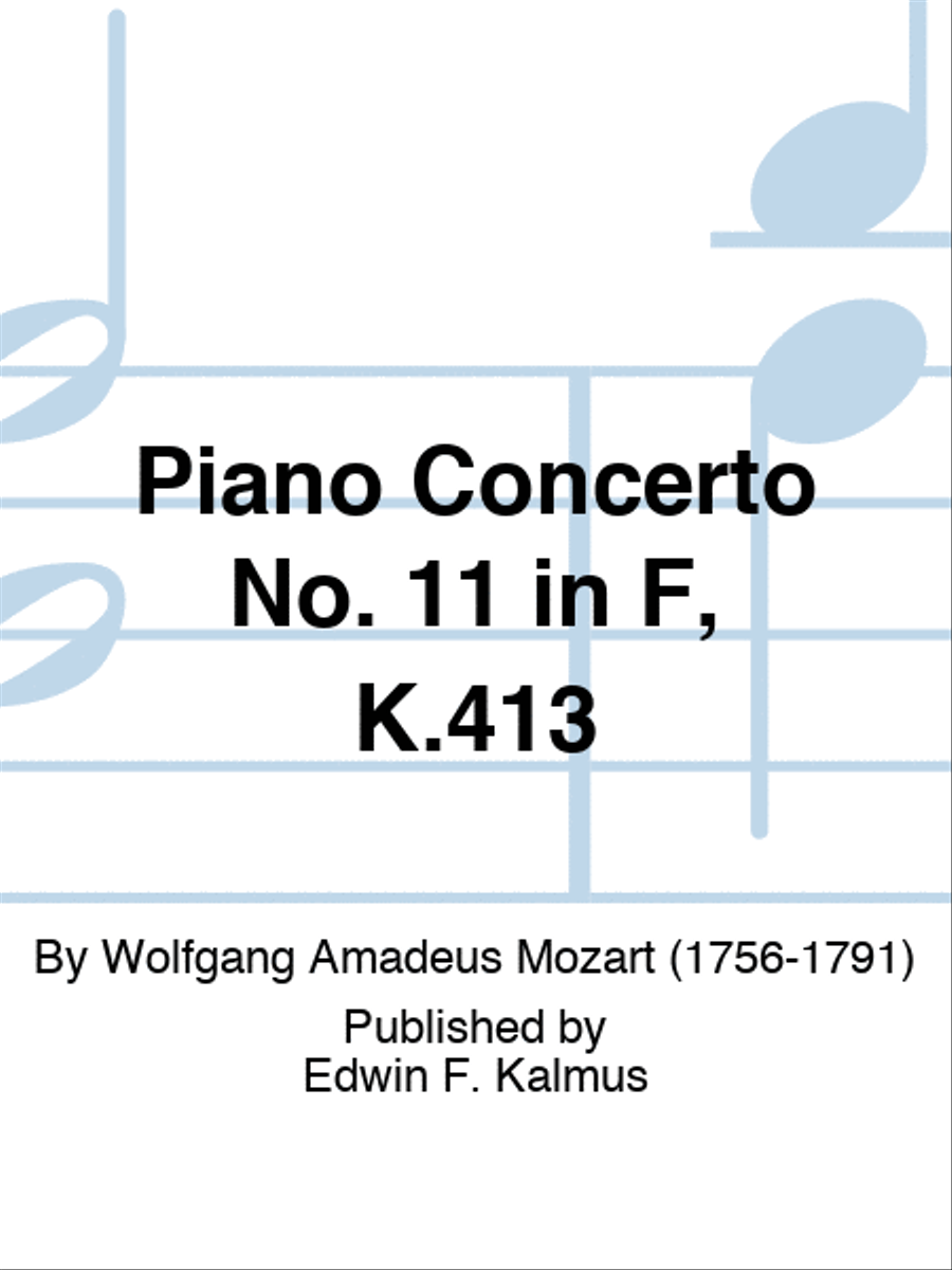 Piano Concerto No. 11 in F, K.413 Orchestra scores gallery preview page 1