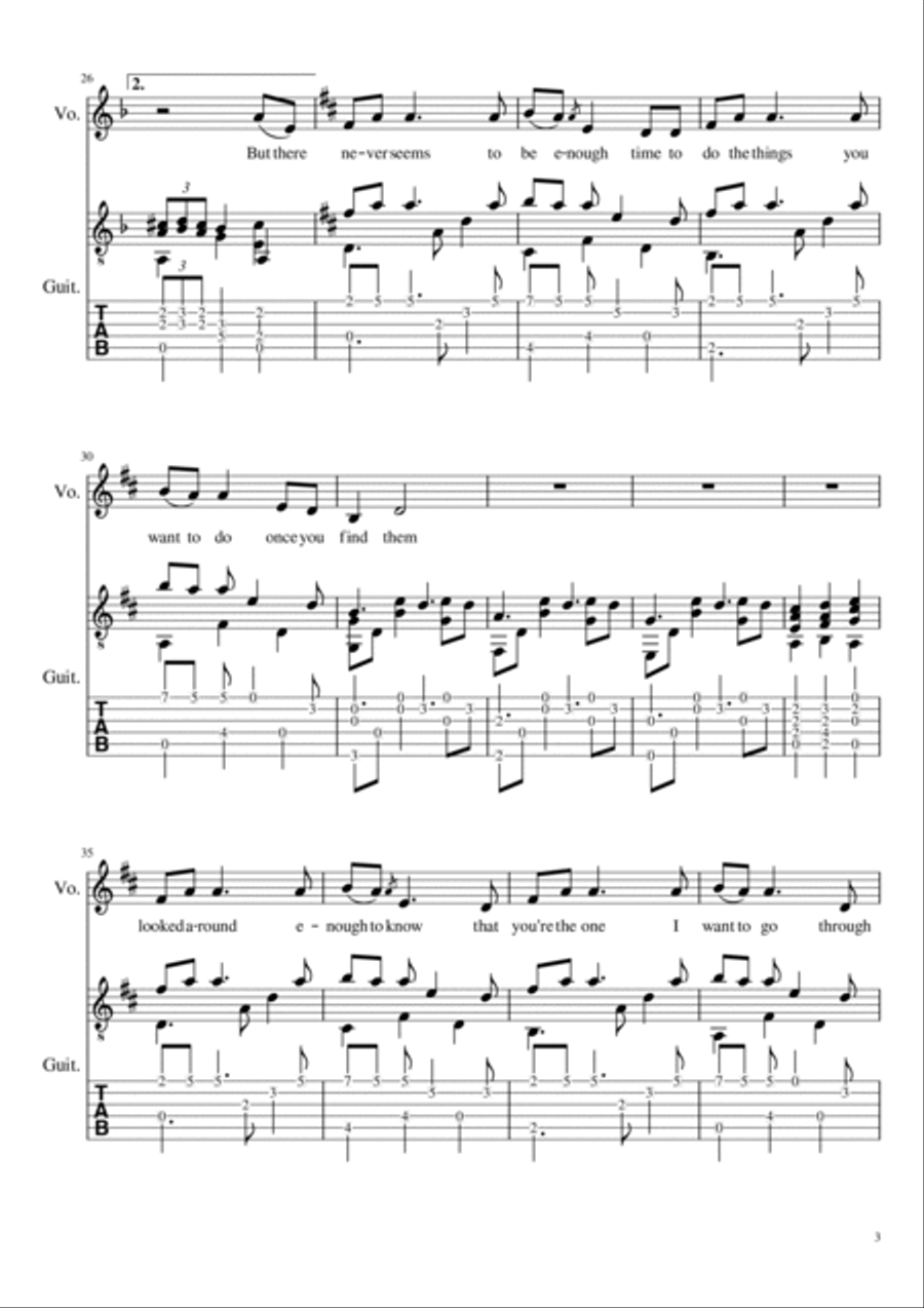 Time In A Bottle Guitar scores gallery preview page 3