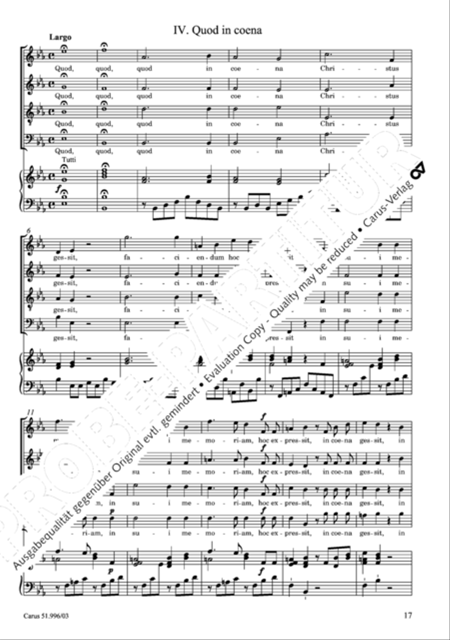 Responsoria de venerabili Sacramento 4-Part scores gallery preview page 18