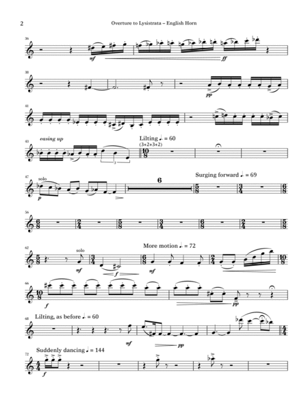 Overture to Lysistrata (arr. Peter Stanley Martin) - English Horn