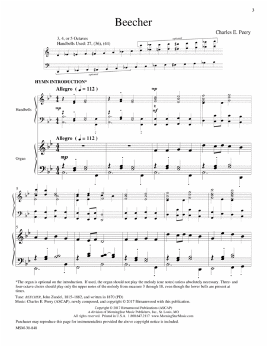BEECHER from Let Praises Ring, V3 5-Octaves scores gallery preview page 1