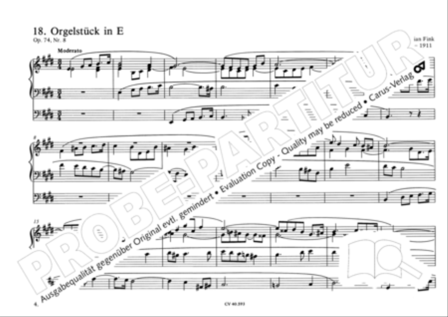 Free Organ Music from the Romantic Period, Vol. I (Freie Orgelmusik der Romantik, Band I)