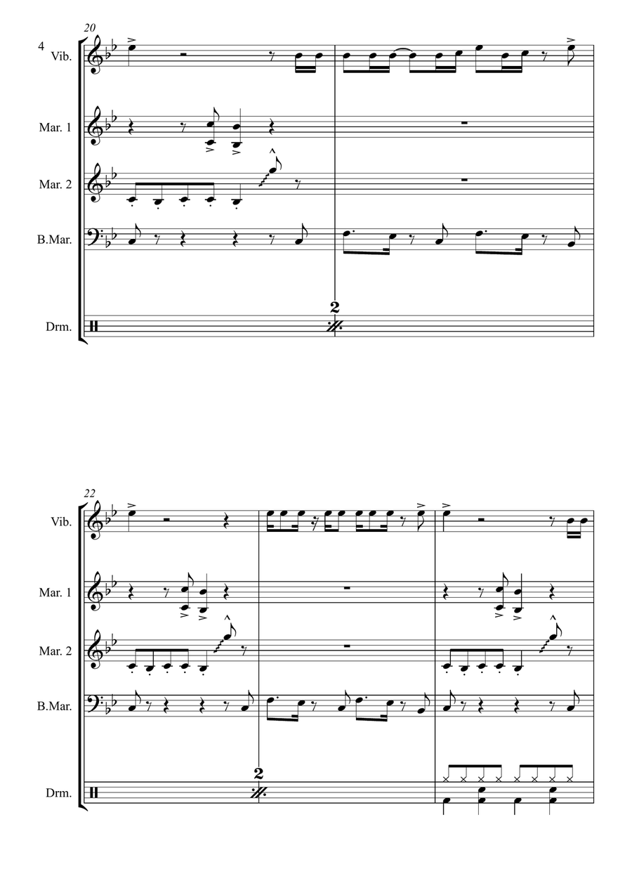 Uptown Funk Percussion Ensemble scores gallery preview page 6