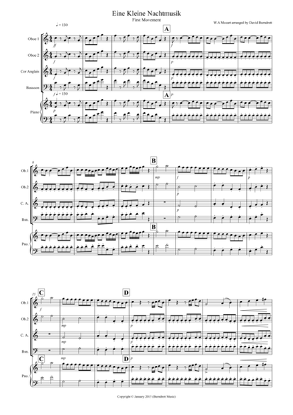 Eine Kleine (1st movement) for Double Reed Quartet image number null