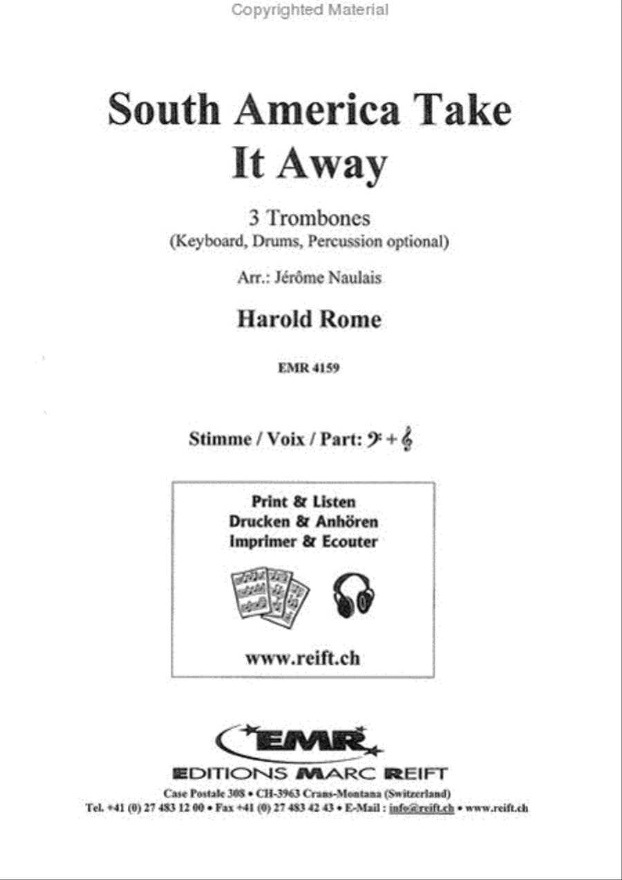 South America Take It Away Trombone Trio scores gallery preview page 2
