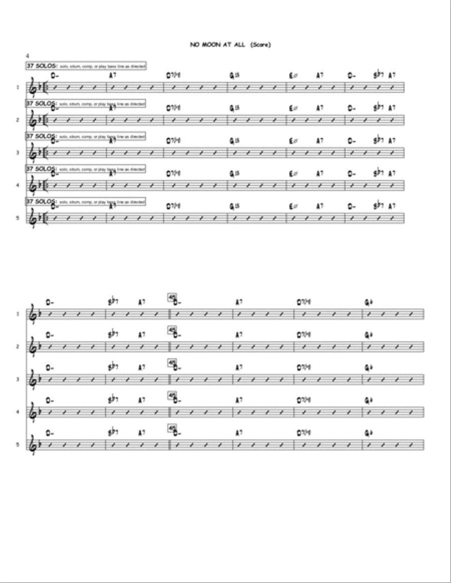 No Moon At All No Moon At All Electric Guitar scores gallery preview page 5
