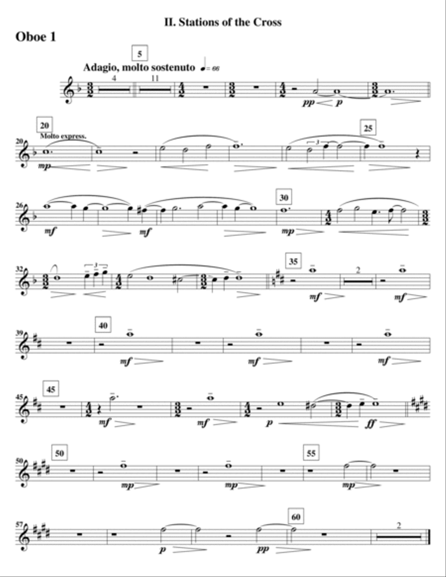 Three Symphonic Moments - II. Stations of the Cross (Set of Parts) Full Orchestra scores gallery preview page 4