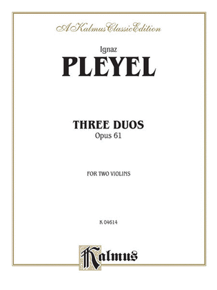 Book cover for 3 Duos, Op. 61