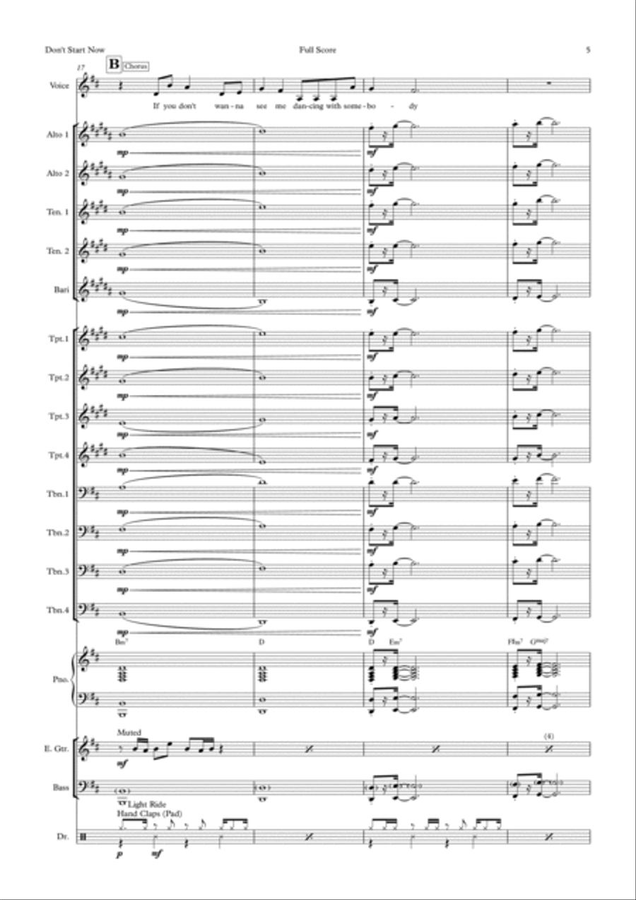 Don't Start Now Jazz Ensemble scores gallery preview page 5