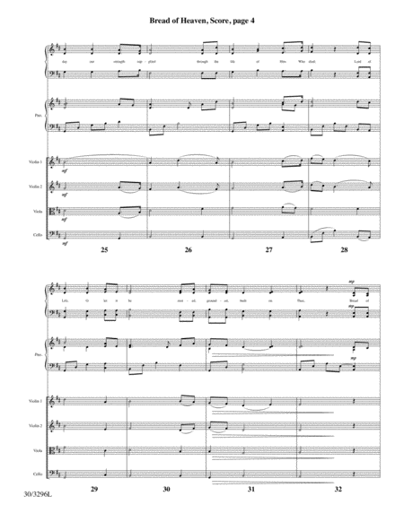 Bread of Heaven - String Quartet Score and Parts image number null