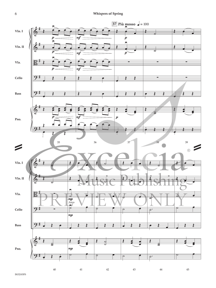 Whispers of Spring String Orchestra scores gallery preview page 5