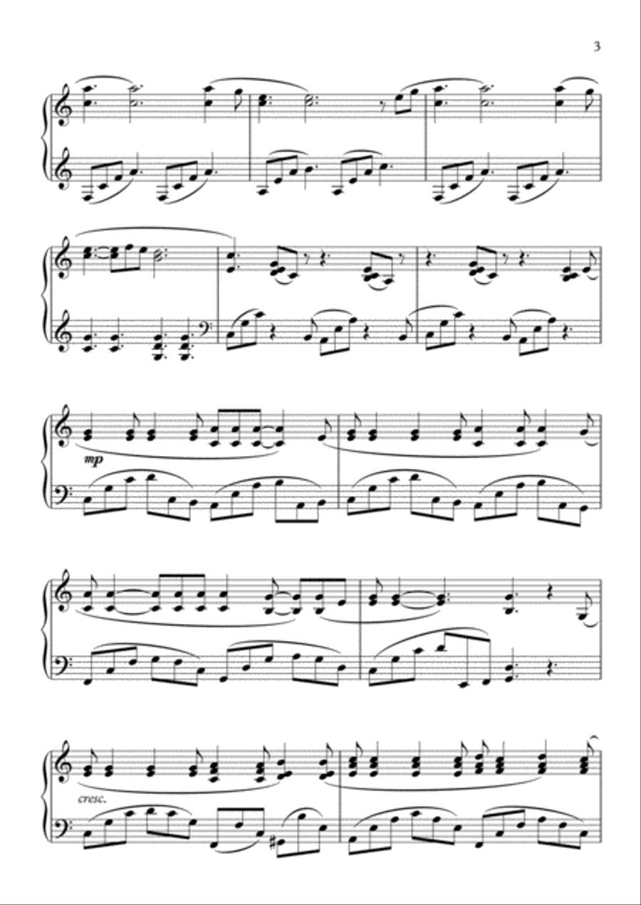 Hallelujah Piano Solo scores gallery preview page 3