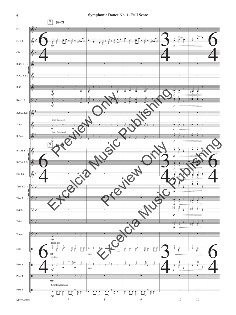 Symphonic Dance No. 1 (Score) Concert Band scores gallery preview page 5