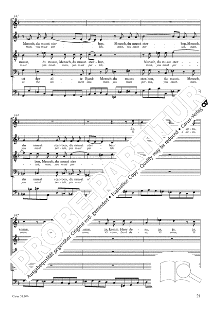 God's own time is the time appointed (Gottes Zeit ist die allerbeste Zeit) 4-Part scores gallery preview page 22