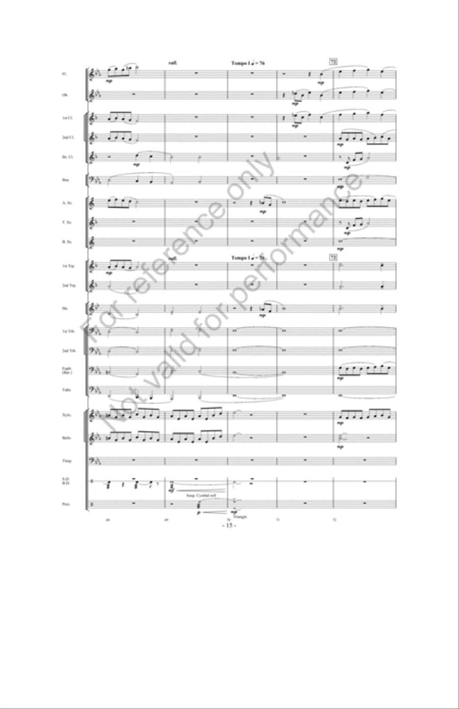 The Great Land Run Concert Band scores gallery preview page 14
