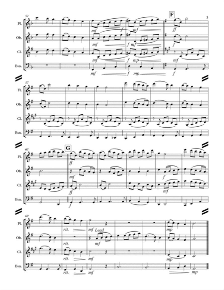 Dona Nobis Pacem (for Woodwind Quartet) Woodwind Quartet scores gallery preview page 4