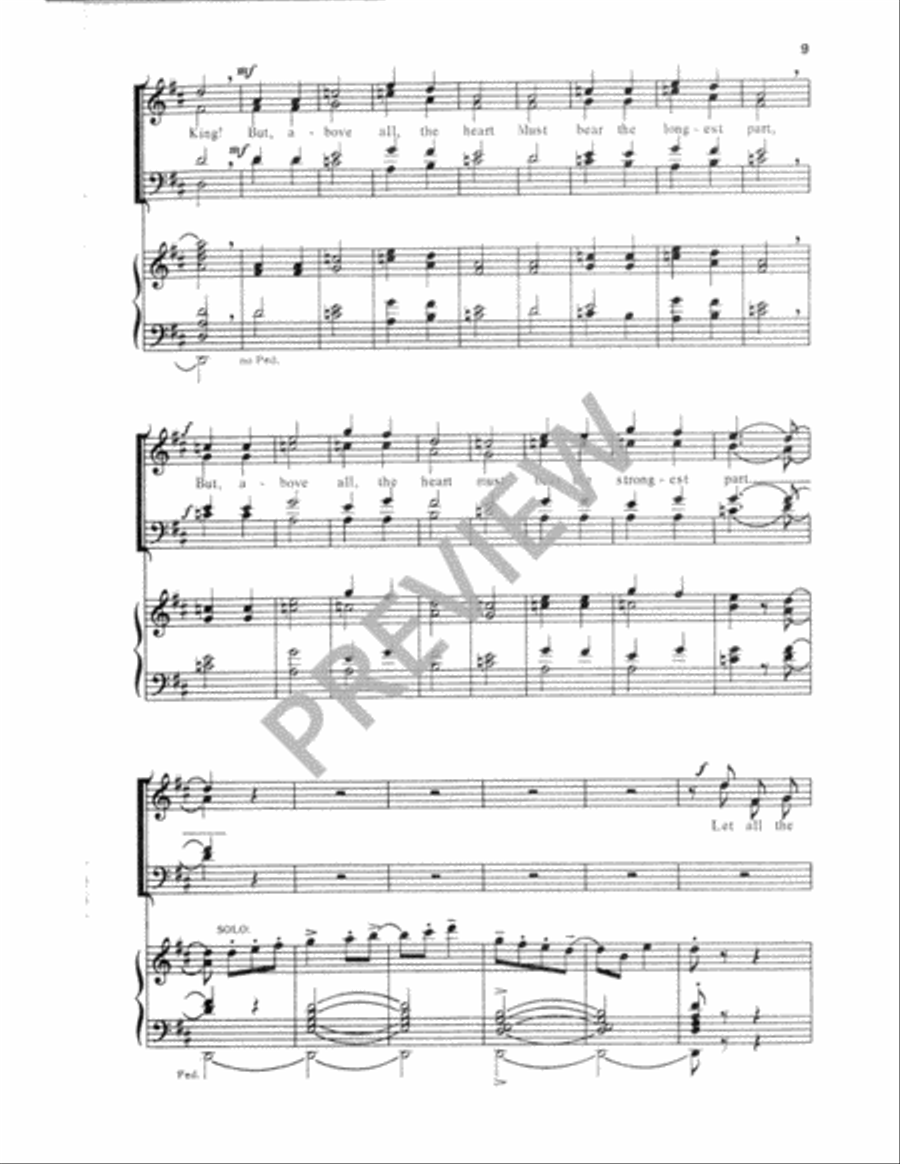 Let All the World in Every Corner Sing 4-Part scores gallery preview page 10
