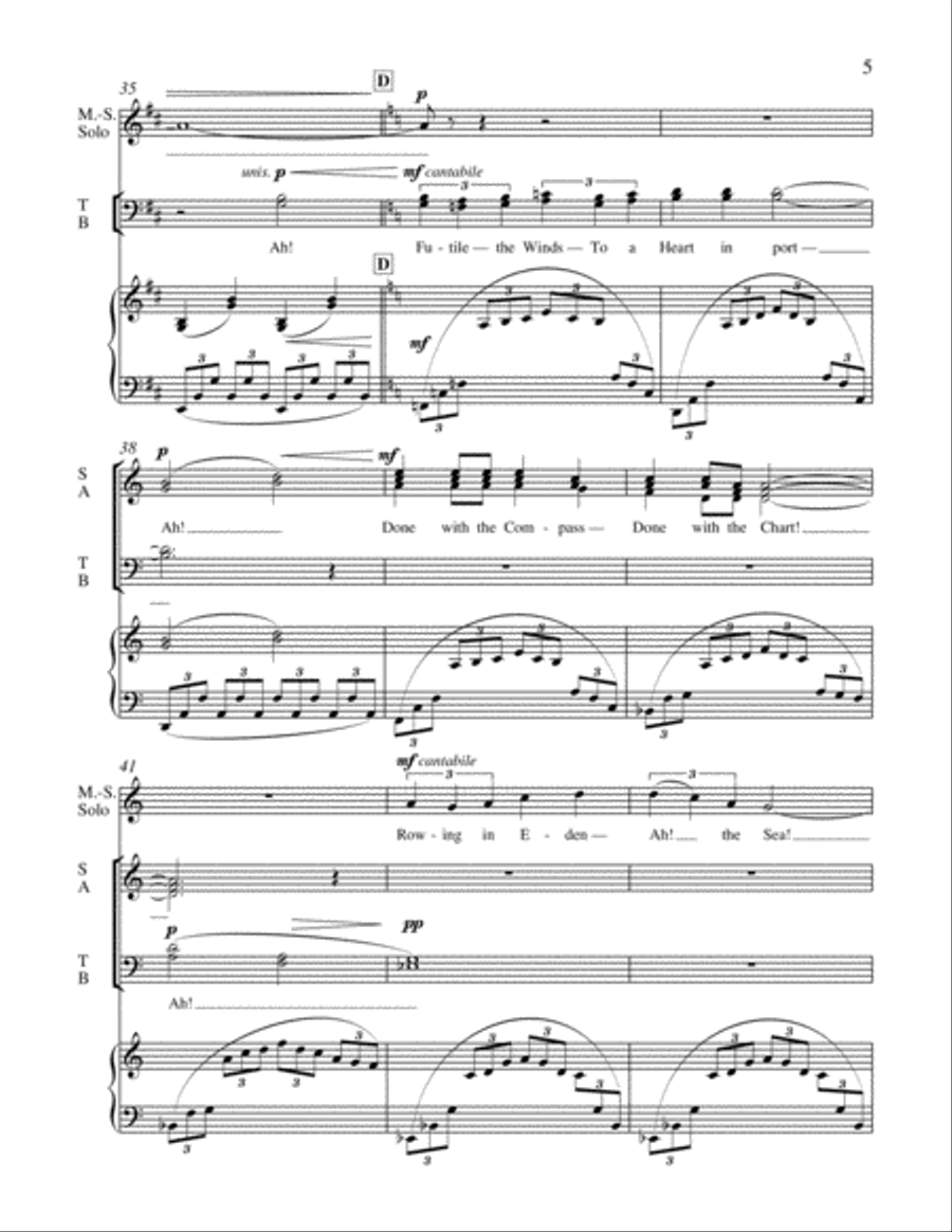 A Heart in Hiding: 5. Wild Nights 4-Part scores gallery preview page 10