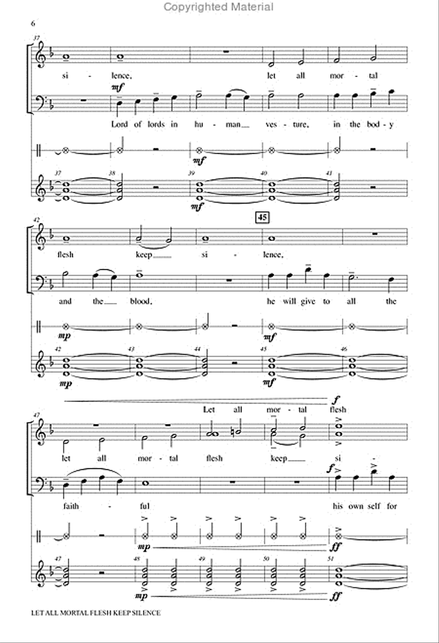 Let All Mortal Flesh Keep Silence 3-Part scores gallery preview page 7